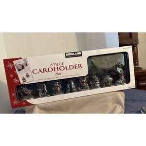 Kirkland's Christmas Cardholder Set NIB
